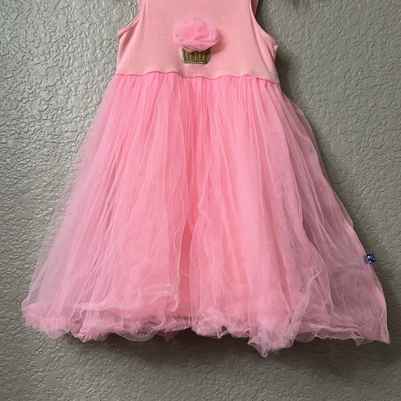 Kickee Pants Kids pink dress with tulle skirt and cupcake embroidery size 3T - Picture 3 of 8